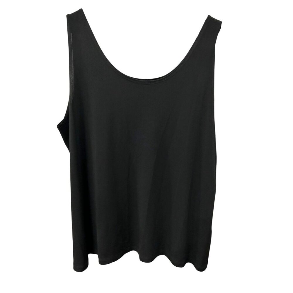 Lisa Bayne Womens Black Sleeveless Top Sz XL